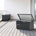 Outsunny Steel Deck Box-Included lock and keys for item safety
