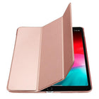 Spigen Smart Fold for 10.5" iPad - Rose Gold-Cover has a stylish PU leather exterior with soft microfiber interior
