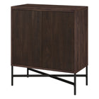 Hudson&Canal Brighton 28"W Accent Cabinet - Alder Brown-Top weight capacity is 50 lbs, middle shelf can support 40 lbs, while lower shelf hold 50 lbs