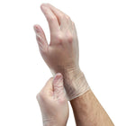 Suretouch 240 Series Vinyl Powder Free Disposable Gloves - Small - Clear - 100 Pack-Ambidextrous