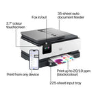 HP OfficeJet Pro 8135 All-in-One Printer - White-Built-in ADF, dual-band Wi-Fi, and HP Wolf Essential Security for reliable performance
