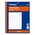 Blueline DC63 English Purchase Orders Book - 50 Triplicates-Carbonless numbered forms