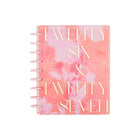 The Happy Planner 2026–2027 Classic Disc Bound Dated Planner - 9-3/4" x 5-5/16" - Blurred Fleurs Coral-The Classic size Dashboard layout with a side-by-side design that lets you see your priorities at a glance