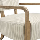 Modway Zinnia Striped Fabric Upholstered Accent Chair - Oatmeal Stripe-8