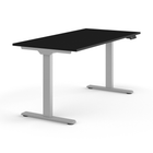 Humanscale EFloat Go 2.0 Sit/Stand Table - 30" x 58" - Black Laminate Surface/Silver Base-Features updated electronics including a programmable handset with up to four custom table positions. Enhanced gyroscopic anti-collision functionality to prevent causing damage during height adjustment