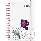 Socadis W. Maxwell 2026 Baro Daily Planner - 5.25" x 8" - Floral - Bilingual-January to December 2026