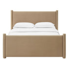 Modway Rael Performance Velvet Full Platform Bed - Taupe-Weight Capacity: 800 lb