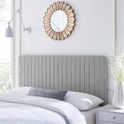 Modway Milenna Channel Tufted Upholstered Fabric King/California King Headboard - Light Grey-6