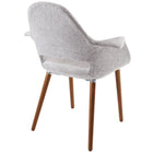 Modway Aegis Dining Armchair - Light Grey - 2 Pack-Medium brown wooden legs