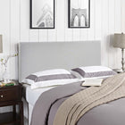 Modway Region Upholstered Fabric King Headboard - Sky Grey-Fine linen upholstering