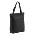 Gry Mattr Vegan Zipper Tote Bag - Black-Black vegan leather