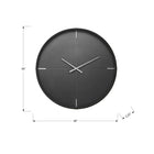 Monarch Specialties 9035 30" Round Oversized Wall Clock - Black-Featuring a sleek plastic frame and a glass surface, this decorative clock is designed for indoor use only, guaranteeing a stunning finish that complements contemporary interiors