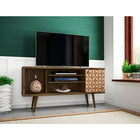 Manhattan Comfort Liberty 53.14" TV Stand, Rustic Brown/3D Brown (200AMC97)-Upon Assembly, Measures: 53.14 in. Length, 26.57 in. Height, 14.17in. Depth.