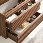 Modway Render 36" Wall-Mount Bathroom Vanity Cabinet - Walnut-Walnut Grain Vanity