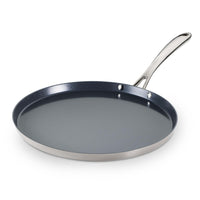 Tramontina Utsava Tri-Ply Clad Stainless Steel Ceramic Nonstick Dosa Tawa-Ceramic Nonstick