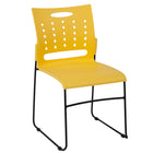 Flash Furniture HERCULES Series Sled Base Stack Chair with Air-Vent Back - Yellow-881 lb. Weight Capacity