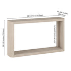 Hudson&Canal Kellan 52"W Console Table - Alder White-9