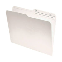Staples 1/2 Cut Reinforced Double-Top Ivory File Folders - Letter Size - 100 Pack-9-1/2 pt. stock for exceptional durability