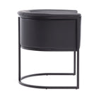Manhattan Comfort Cosmopolitan 24" Mid-Century Modern Faux Leather Upholstered Dining Chair - Black - Set of 2-Seat Height: 18.9