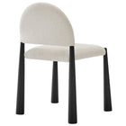 Modway Hayley Upholstered Fabric Dining Side Chair - Black/Cream-8