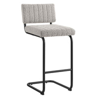 Modway Parity Boucle Counter Stools - Black Taupe - Set of 2-Mid-Century Modern Counter Stools