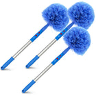 Gritt Commercial Cobweb Duster Brush - 6 11/16" Cobweb Corner Duster Brush - 20" Pole - 3 Pack-Excellent for accessing corners and tight spots with ease
