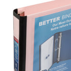 Staples Better Binder - 1" - Pastel Pink-Non-stick vertical inside pocket keeps loose pages in place