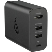 ASUS ROG 100W All-in-One Portable Power Gaming Charger Dock-Elevate your gaming experience by connecting to a large screen via HDMI 2.0, while linking keyboards, mice, or controllers through dual USB-A ports
