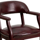 Flash Furniture Oxblood Vinyl Luxurious Conference Chair with Accent Nail Trim-Contoured Cushions