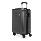 Swiss Gear Hardside Spinner Carry On Luggage - Dark Grey-Retractable, telescopic handle with easy thumb activation of push-button lock