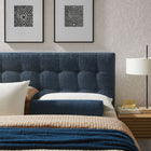 Modway Lily Upholstered Full Size Headboard - Navy Chenille-Dense Foam Padding