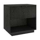 Hudson&Canal Karten 24" Nightstand - Black Grain-Modern contemporary design for your bedroom, guest suite, or anywhere you need a little extra storage