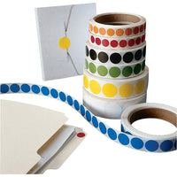 Circle Inventory Labels, 1/2" Blue, 1000 Pack-Colour code labels used for organizing, filing or categorizing items