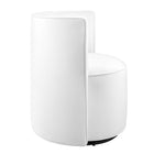Modway Della Performance Velvet Fabric Swivel Chair - White-Dense Foam Padding
