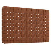 Modway Sparta Weave Wall-Mount Vegan Leather Twin Headboard - Walnut Brown-Twin Size Headboard Only