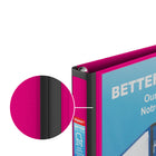 Staples Better Binder - 1" - Pink-Non-stick vertical inside pocket keeps loose pages in place