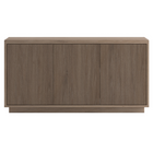 Hudson&Canal Hanson Rectangular Fluted TV Stand for TV's up to 55" - Antiqued Grey Oak-Top weight capacity is 75 lbs, middle shelf can support 25 lbs, while lower shelf hold 35 lbs