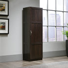 Sauder Storage Cabinet - Cinnamon Cherry-One fixed shelf