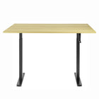 Ezywork Manual Height Adjustable Standing Desk - 48" x 24" - Black Frame / Bright Wood Table Top-Whole piece table top 48" x 24" (120cm x 60cm) 