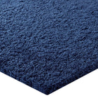 Modway Enyssa Solid Shag Area Rug - 5 ft W x 8 ft L - Navy-High Density / Machine-Woven