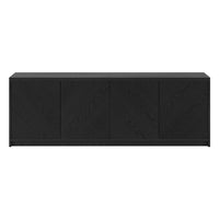 Hudson&Canal Renad TV Stand for TV's up to 78" - Black Grain-A modern contemporary design accommodates TVs up to 78" for your entertaining space