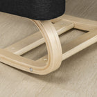 HOMCOM Ergonomic Wood Kneeling Chair with Thick Pads for Improved Posture - Black-Solid birch wood frame for sturdiness