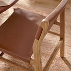 Modway Sonora Leather Dining Side Chair - Chestnut/Tan-Arrives Fully Assembled