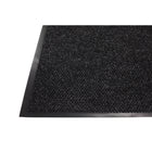 Edgewood Style-Point Medium Traffic Carpet Mat - 3' W x 6' L - Charcoal-75% polypropylene and 25% polyester solution dyed UV stabilized needlepunch loop pile with vinyl PVC backing