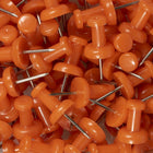 JAM Paper Colourful Push Pins - Orange - 100 Pack-Keep your school work, office work, art and visual projects organized with coloured push pins!