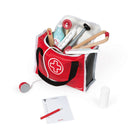 Janod Doctor's Suitcase Toy 10-Piece Set-Includes 10 realistic tools like a stethoscope and syringe.