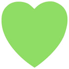 JAM Paper Standard Label Rolls - Heart Shaped - 1 1/8 x 1 1/8 - Neon Green - 125 Labels/Roll-Size: Heart Shaped ( 1 1/8 x 1 1/8 Inches ) | Printer friendly labels are easy to create and customize.