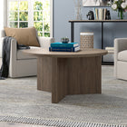 Hudson&Canal Anders 32"W Round Coffee Table - Antiqued Grey Oak-Features easy assembly