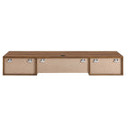 Modway Render 60" Wall Mount Wood Office Desk - Walnut-Pull-Out Keyboard Tray