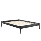 Modway June Wood Queen Platform Bed Frame - Black-Wood, MDF, and Veneer Construction